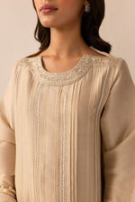 Beige Pleated Set