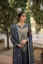 Metallic Greish Blue Kashmiri Work Chaddar